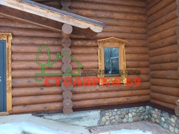 Наличник с выпуском и срезом выпуска наружу