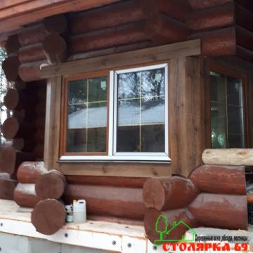 Наличник на окно прямой с выпуском