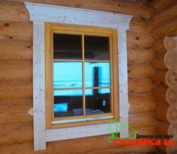 Наличник с выпуском и срезом выпуска наружу